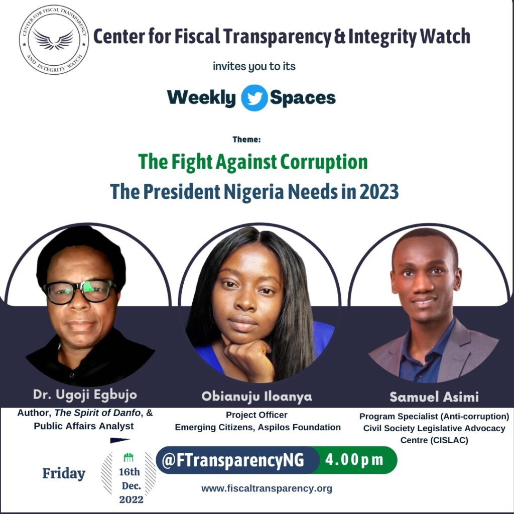 The Fight Against Corruption: The President Nigeria Needs in 2023