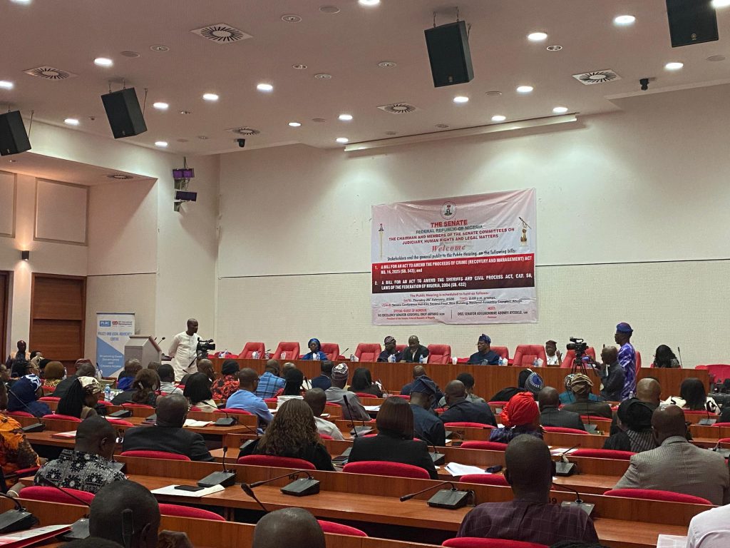 The Center observes Senates hearing on the Proceeds of Crime Bill