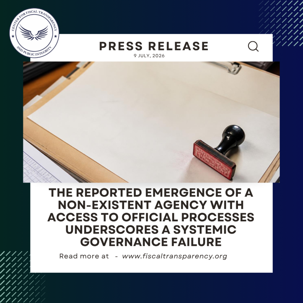 THE REPORTED EMERGENCE OF A NON-EXISTENT AGENCY WITH ACCESS TO OFFICIAL PROCESSES UNDERSCORES A SYSTEMIC GOVERNANCE FAILURE